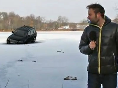VIDEO: Uživo - Džip propao kroz zaleđeno jezero VIDEO: Uživo - Džip propao kroz zaleđeno jezero
