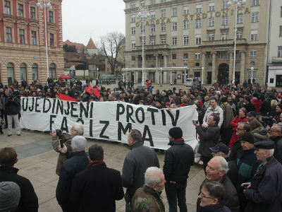Skup antifašista, profašisti se nijesu pojavili Skup antifašista, profašisti se nijesu pojavili