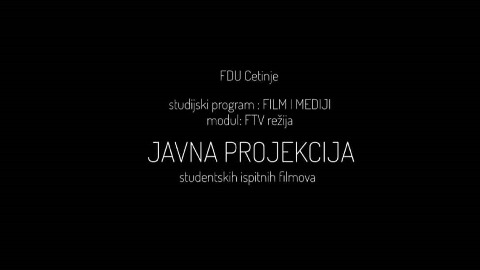 U srijedu projekcija ispitnih filmova studenata FDU