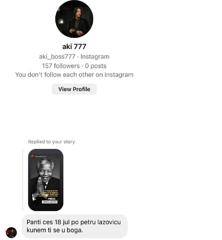 Pretnje Abazoviću: "Pamtićeš 18. jul po Lazoviću kunem ti se u Boga" 2