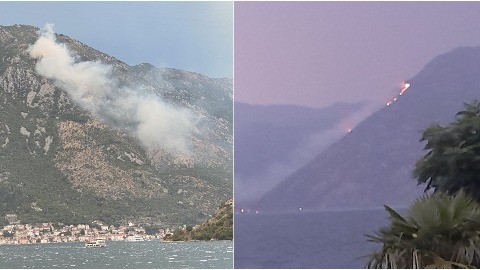 Udar groma izazvao požare iznad Perasta i Kostanjice