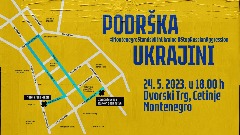 Шетња за Украјину на Цетињу, поруке мира и слободе