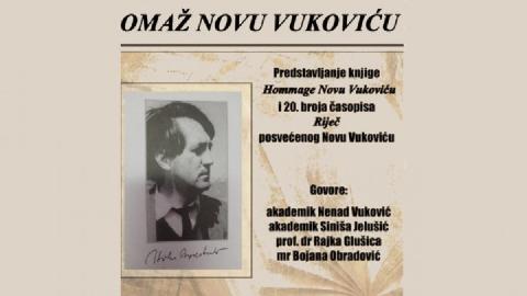 Omaž Novu Vukoviću na Filološkom fakultetu