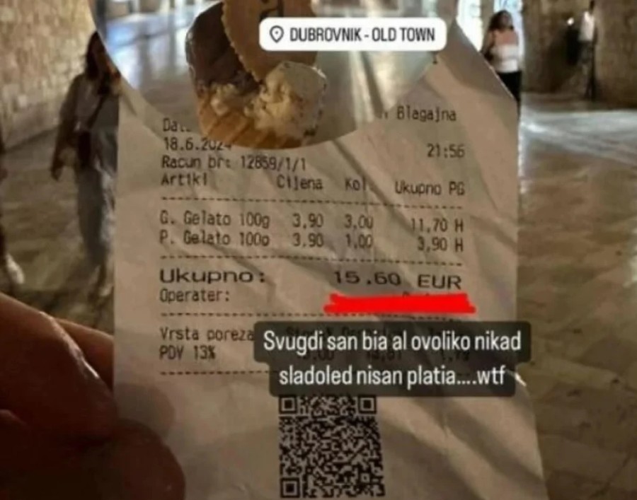 Račun za sladoled