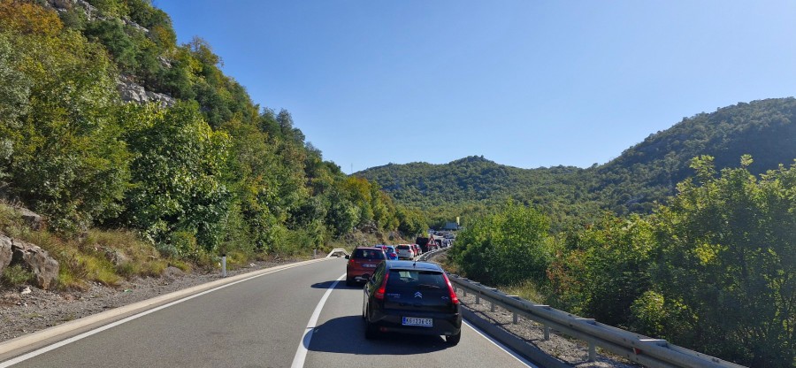 Blokada puta Podgorica-Cetinje