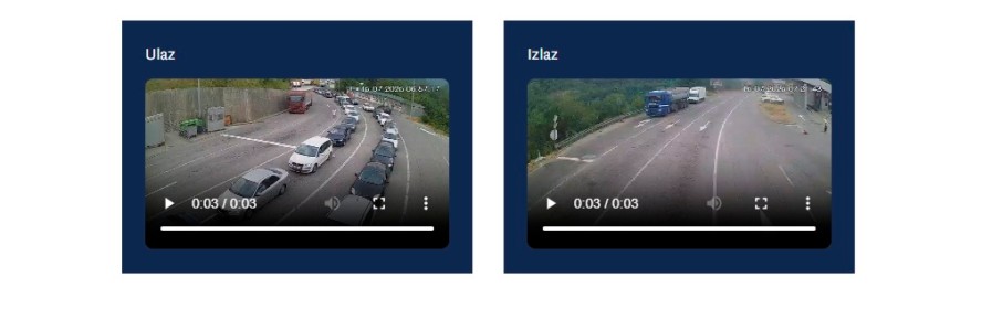 Prikaz kamera sa graničnog prelaza Dobrakovo