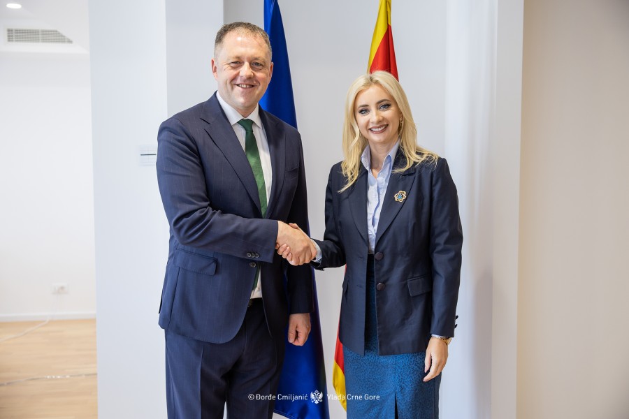 Ministarka evropskih poslova Maida Gorčević na sastanku sa državnim ministrom za evropske poslove i odbranu Republike Irske Tomasom Birnom. 