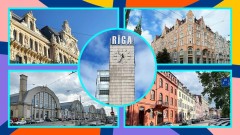 Razglednica Rige: Secesija, zaliv i pijaca