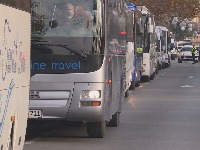 Autobuski prevoznici protestovali u Podgorici