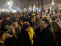 Spajić i Odović na protestu u Pljevljima